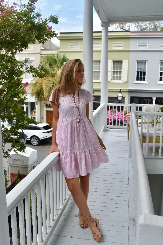 Exclusive Offers Folly Mini Dress Seersucker Light Pink