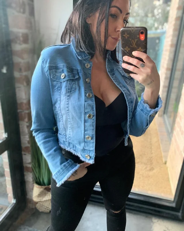 Early Access casual shift dressAbigail Denim Jacket