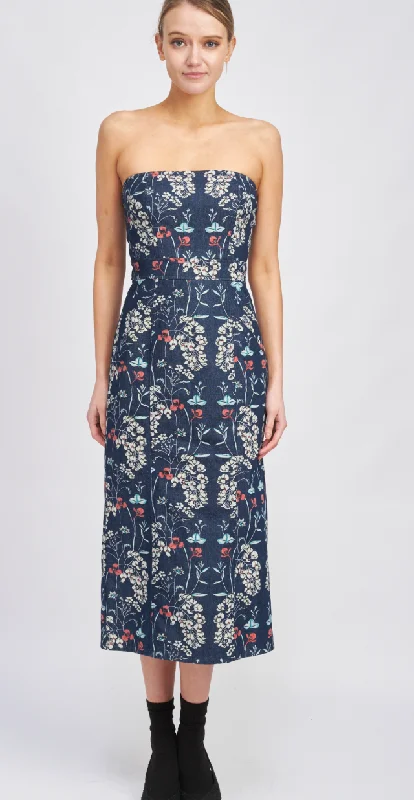 Value Deals floral wrap dressStrapless Midi Dress by En Saison