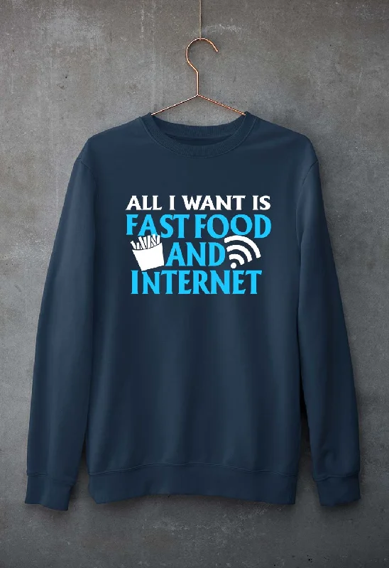Lowest Prices retro sports hoodieFast Food and Internet Unisex Sweatshirt for Men/Women Lowest Prices retro sports hoodieFast Food and Internet Unisex Sweatshirt for Men/Women