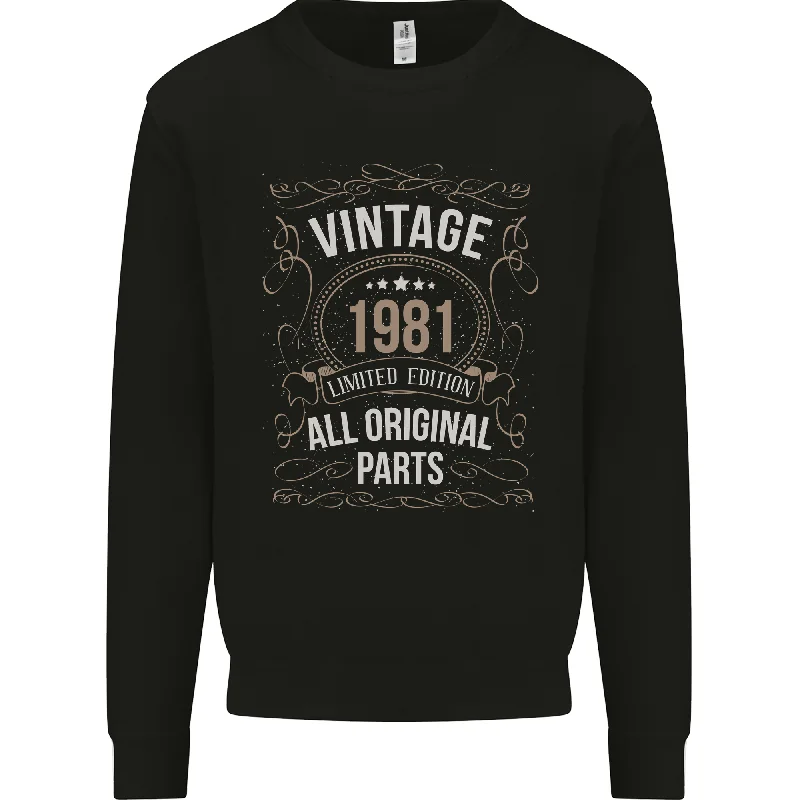 athletic streetwear sweatshirt43rd Birthday Limited Edition 1981 Mens Sweatshirt Jumper