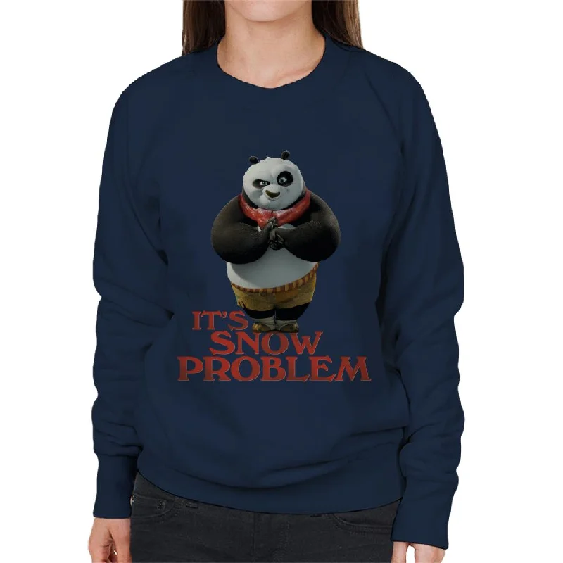 athletic streetwear sweatshirtKung Fu Panda Christmas It's Snow Problem Women's Sweatshirt