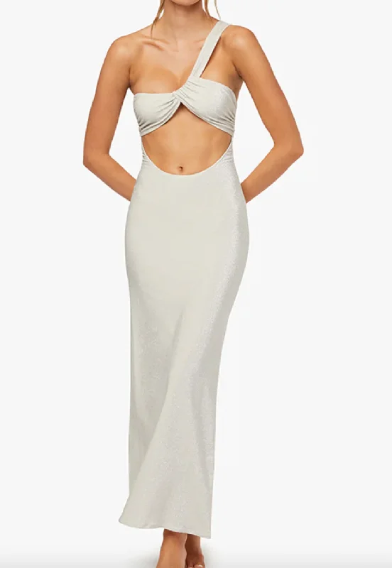 Year-End Sale long-sleeve floral dressOne Shoulder Ruched Maxi Dress by We Wore What