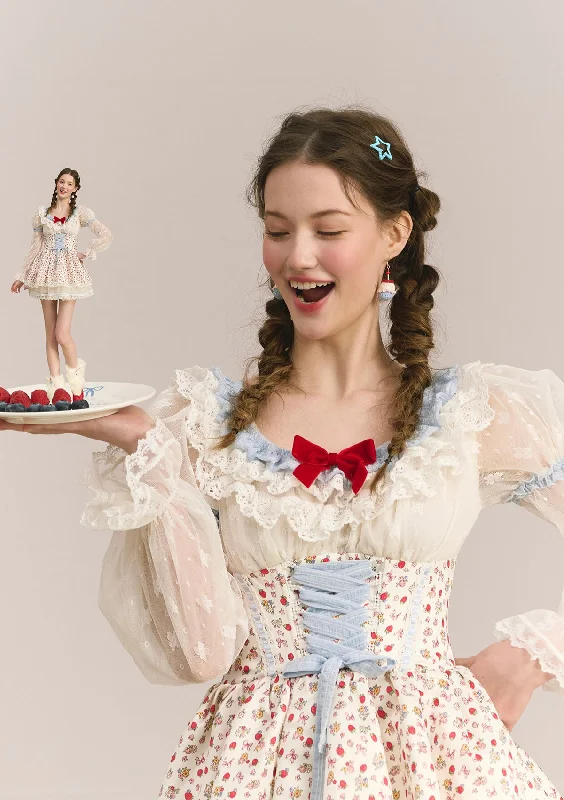 Online Only Berry Katie Rabbit Corset Dress