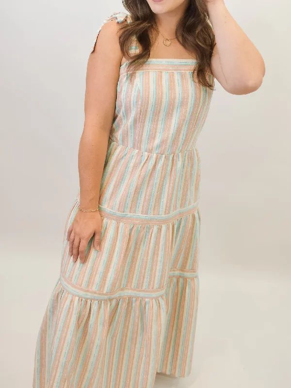 Bargain Blast Sweet Affection Maxi Dress With Shoulder Ties