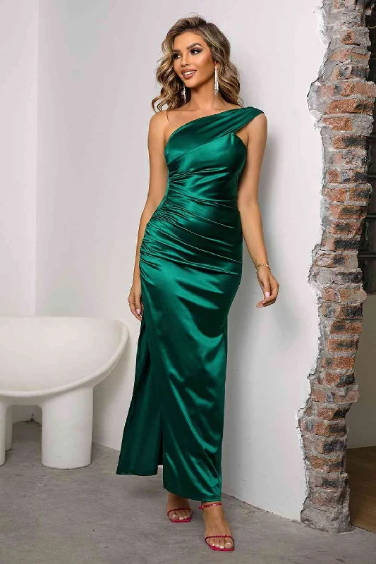 Fantastic Offers Languid Whispers One-Shoulder Draped Maxi Dress