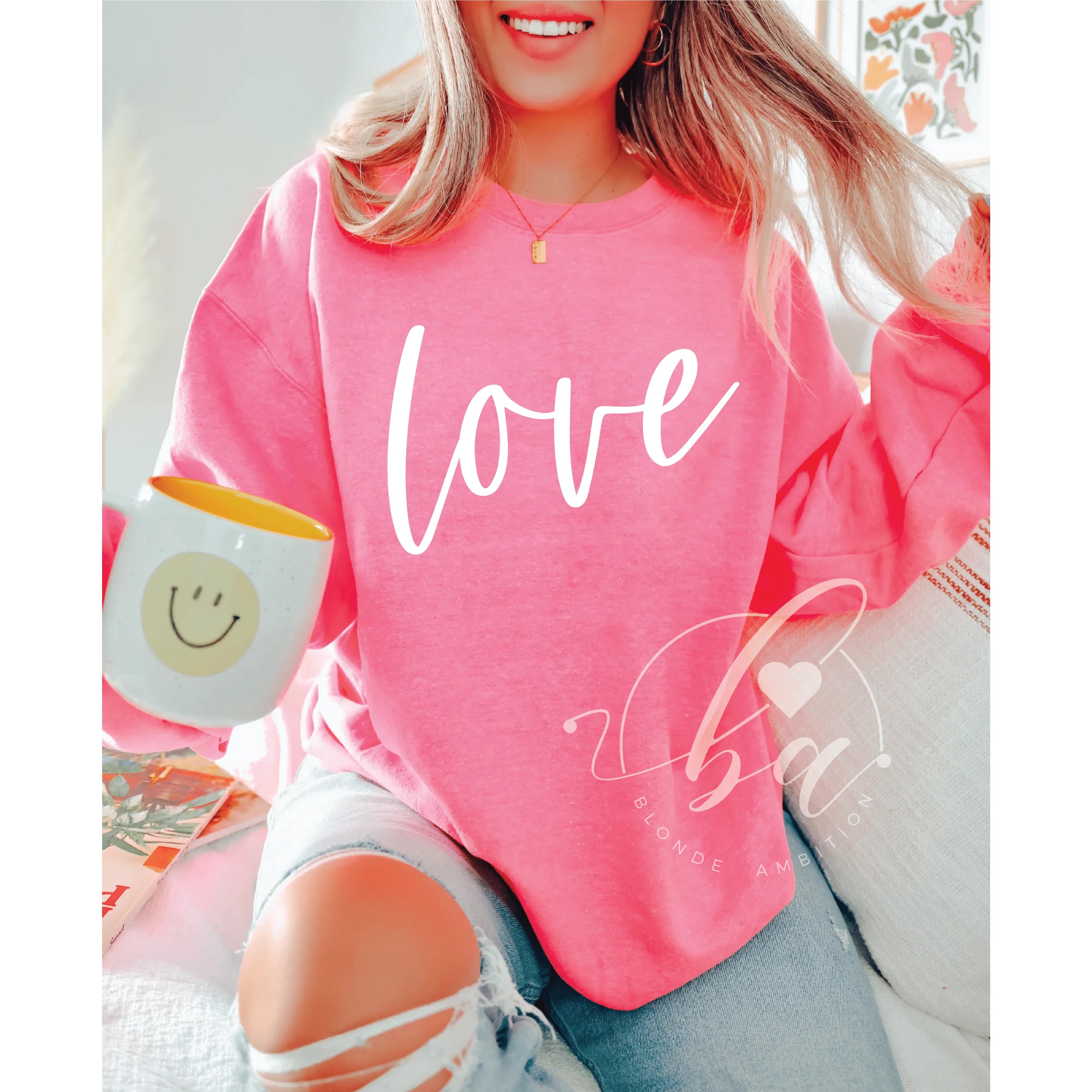 Low Prices high-quality athletic sweatshirtBig Love Crew