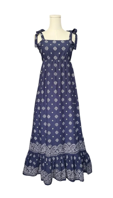 Limited Availability Lucy Maxi Dress Navy Bandana
