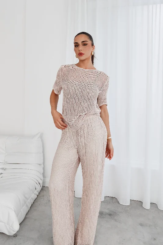 Closeout v-neck dressROMARE SET - BEIGE