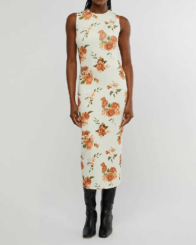Take Advantage evening dressMuscle Tank Neutral Floral Midi Dress