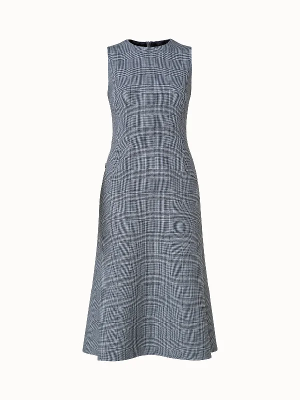 Stock Up and Save wrap-around dressChecked Wool Double-Face Midi Dress