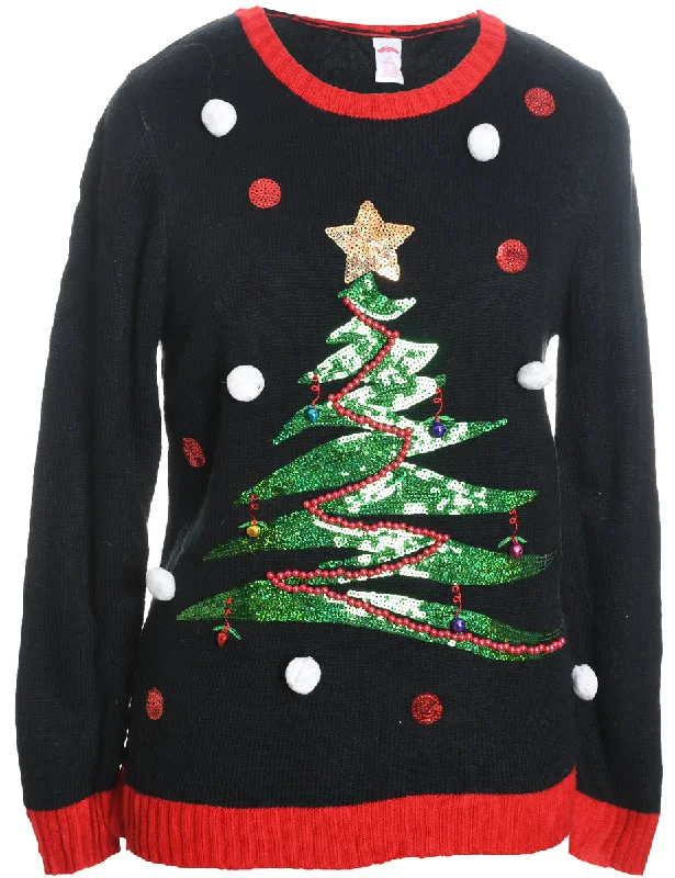 Price Drop Alert Christmas Tree Design Jumper - M