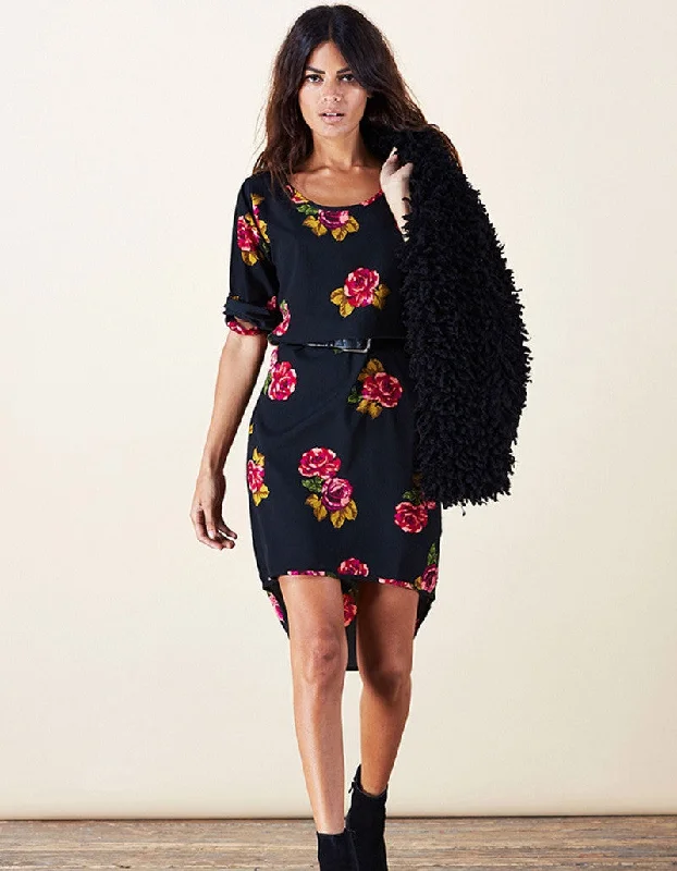 Extra Savings layered dressDarcie Black Rose Dress