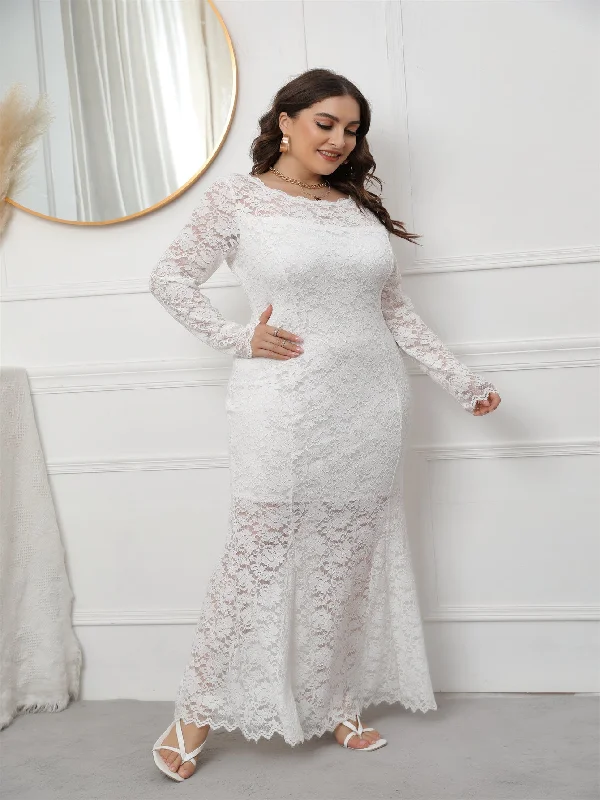 Final Markdown casual day dressKittenAlarm - Plus Size Long Sleeve Mermaid Lace Evening Dress HIGH ELASTIC TRUE TO SIZE Final Markdown casual day dressKittenAlarm - Plus Size Long Sleeve Mermaid Lace Evening Dress HIGH ELASTIC TRUE TO SIZE