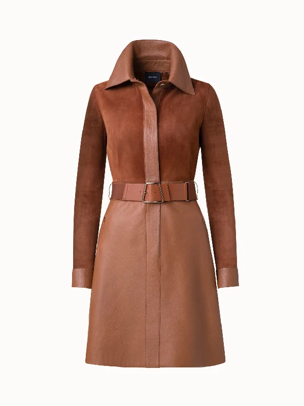 Lowest Price elegant dressSuede and leather Short Dress