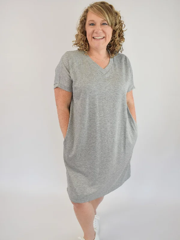 Limited Quantity Busy Babe Solid Terry Dress