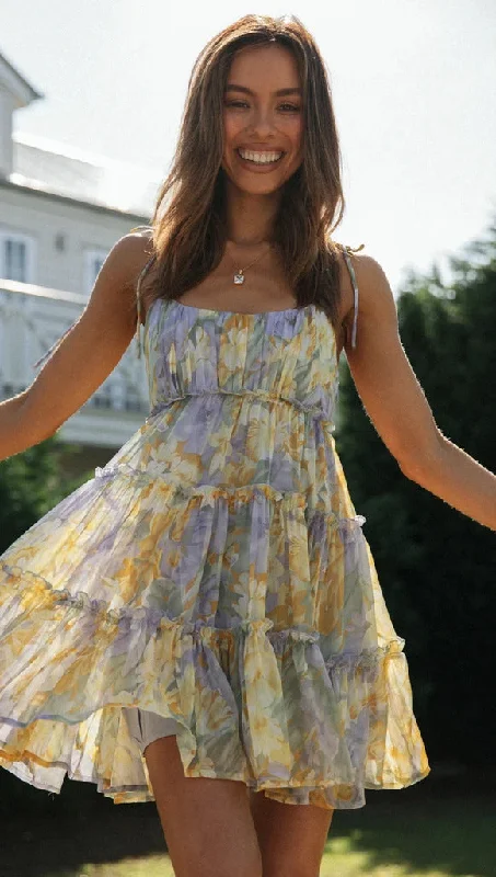 Price Blitz pleated maxi dressDress The Part Floral Chiffon Tie Dress