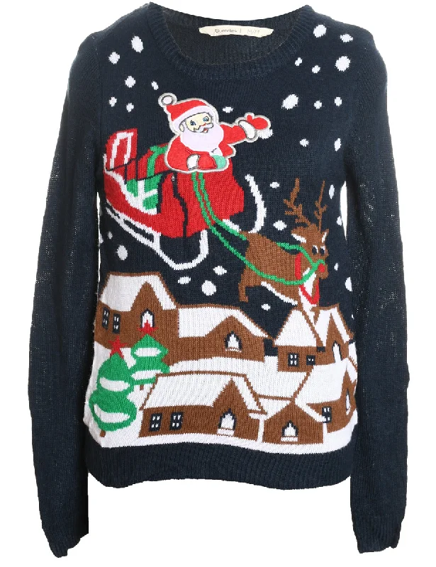 Discount Mania Santa Claus Christmas Jumper - M