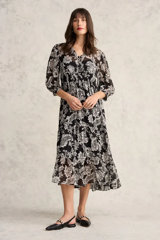 Holiday Sale velvet dressPrinted Tiered Dress - Coco Floral
