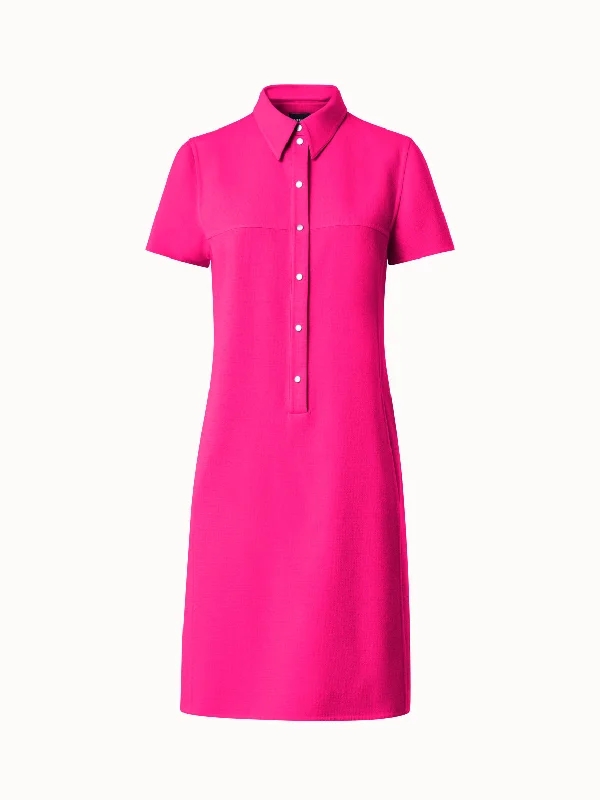 Weekend Special layered dressCotton Silk Stretch Double-Face Shirt Dress