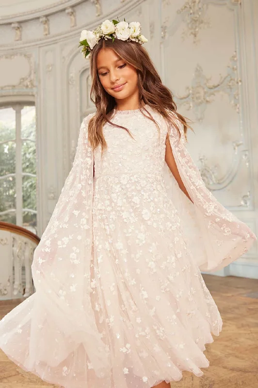 Price Reduction Dahlia Ditsy Cape Kids Dress