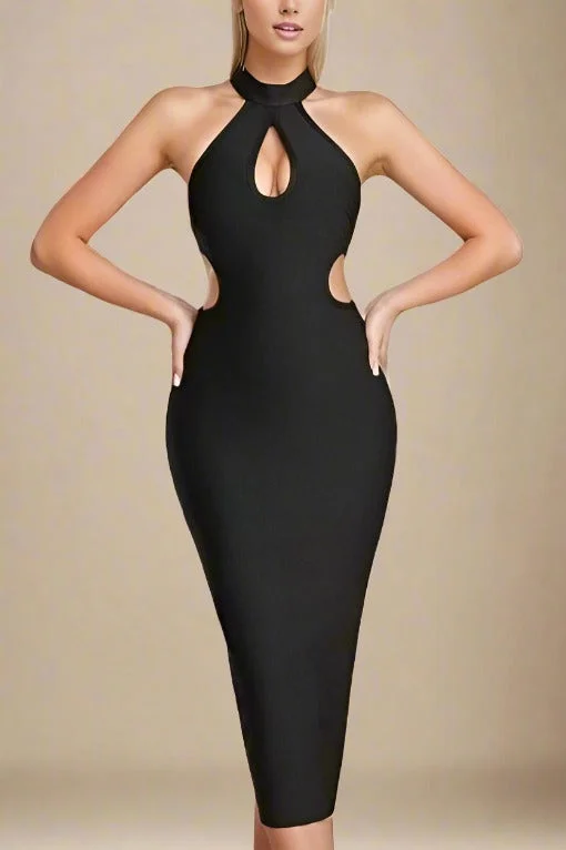 off-shoulder dressSaint Bodycon Midi Dress - Classic Black