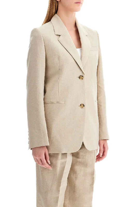 relaxed fit coatToteme Linen Blend Blazer For