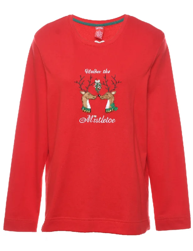 trendy puffer coatReindeer Christmas Sweatshirt - L