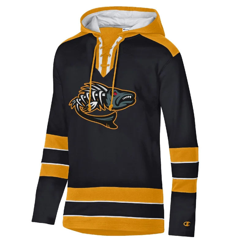 comfortable athletic sweatshirtToledo Walleye Larkin Hockey Lace Hood