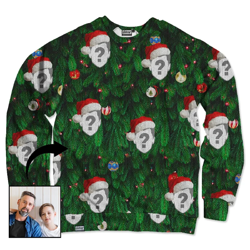 Hurry In chic active hoodieCustom Christmas Tree Unisex Sweatshirt