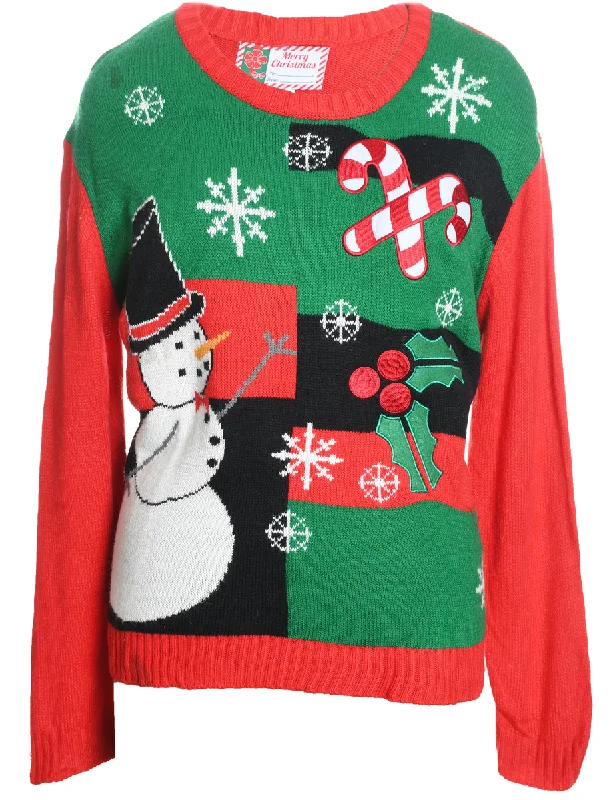 Value Deals Snowman Christmas Jumper - L