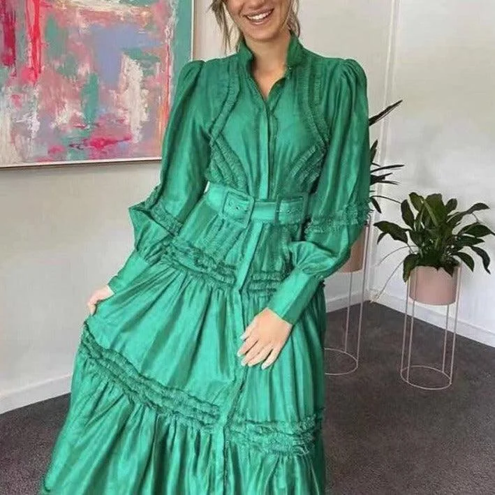 Can't Miss trendy bodycon dressKittenAlarm - Matilda Bishop Sleeves Belted Maxi Dress Can't Miss trendy bodycon dressKittenAlarm - Matilda Bishop Sleeves Belted Maxi Dress