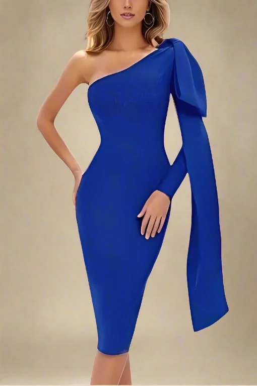 cocktail dressLela Long Sleeve Bandage Midi Dress - Royal Blue