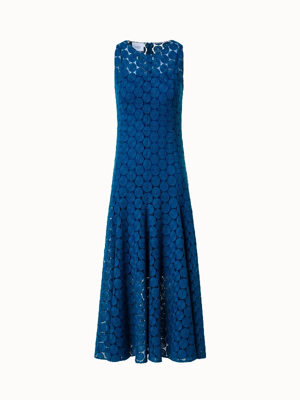 Savings Galore ashionable dressMidi Dress in Dot Guipure Lace