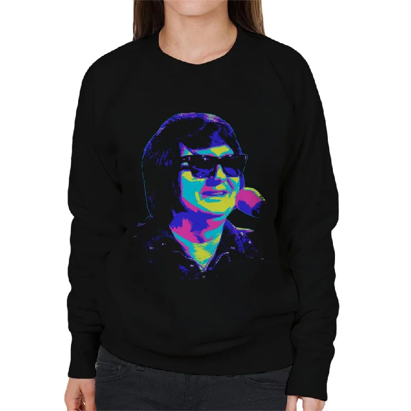 Limited Availability fashionable workout wearTV Times Roy Orbison Sunglasses Pop Art Stylised Women's Sweatshirt Limited Availability fashionable workout wearTV Times Roy Orbison Sunglasses Pop Art Stylised Women's Sweatshirt