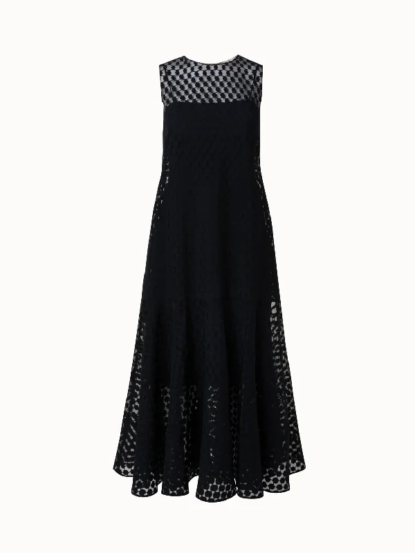 Discount Deals midi dressSemi-Transparent Techno Taffeta Midi Dress