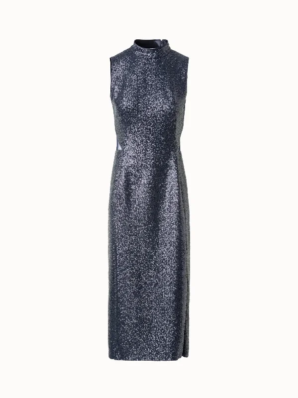 New Deals floral midi dressSequined Sheath Dress with Open Back
