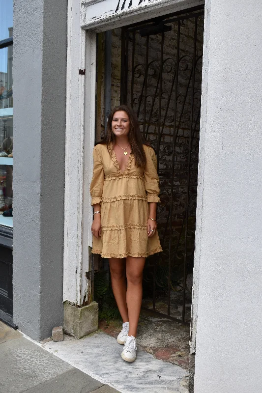 Savings Event Aylan Mini Dress Caramel Final Sale