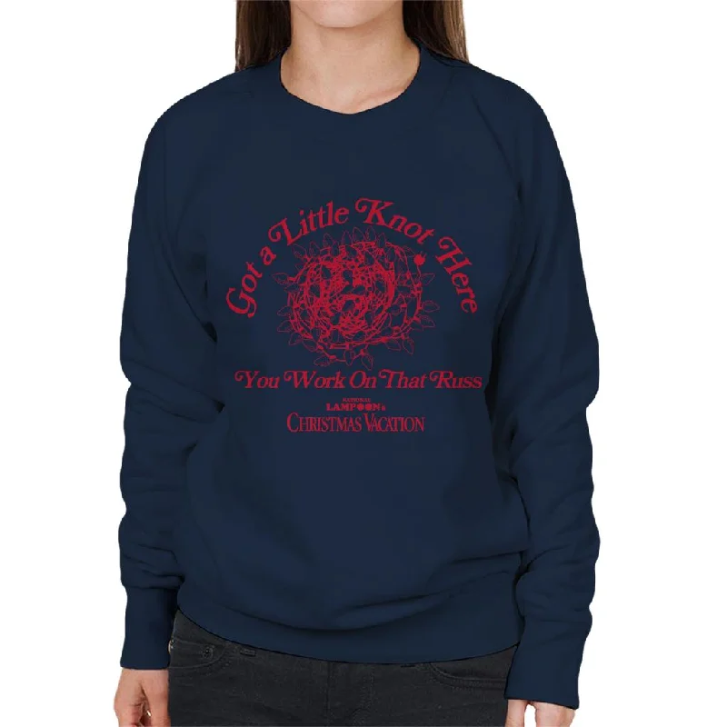 comfy workout wear hoodieNational Lampoon’s Christmas Vacation Knotted Lights Women's Sweatshirt