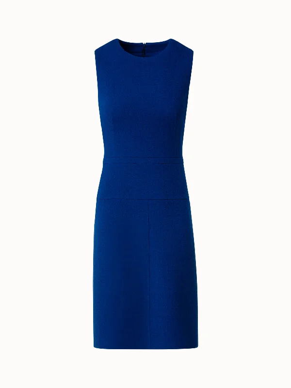 Unbeatable Prices stylish party dressWool Crêpe Double-Face Sheath Dress with A-Line Skirt Unbeatable Prices stylish party dressWool Crêpe Double-Face Sheath Dress with A-Line Skirt