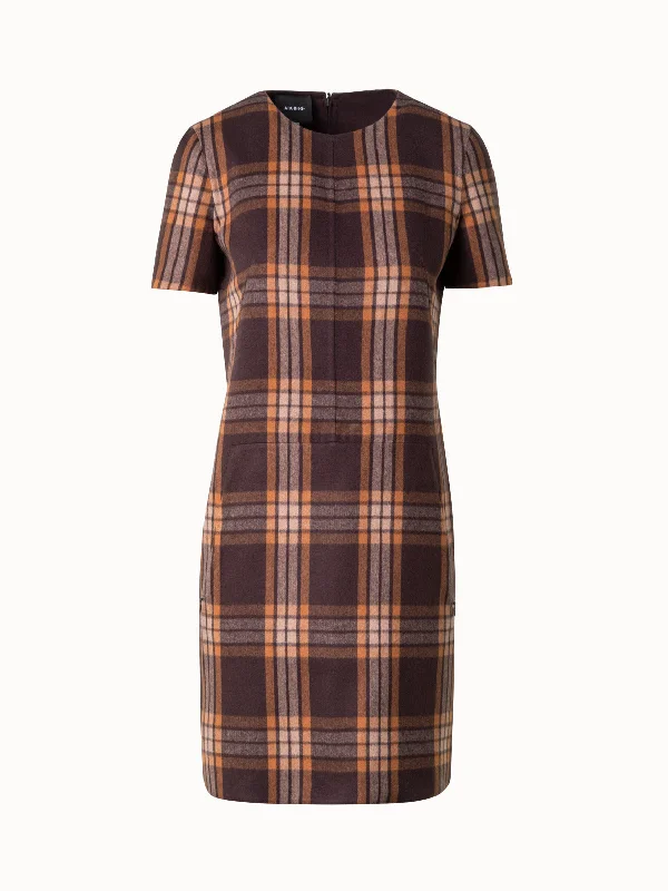 Major Savings long-sleeve floral dressSilk Sheath Dress - Check Reversible to Solid Major Savings long-sleeve floral dressSilk Sheath Dress - Check Reversible to Solid
