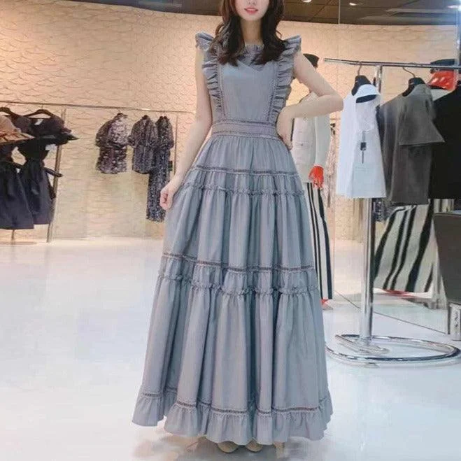 Don't Wait sleek midi dressKittenAlarm - Nora Pleated Cap Sleeves Maxi Dress