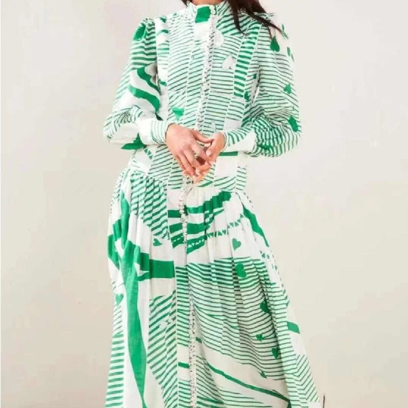 Instant Discount sophisticated dressKittenAlarm - Selene Bishop Sleeves Maxi Dress