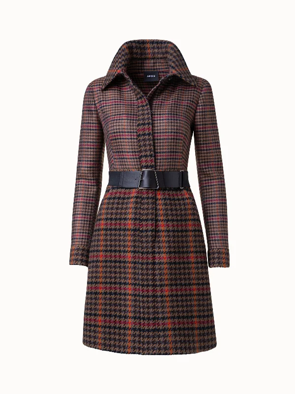 Online Only formal dressChecked Wool Short Dress