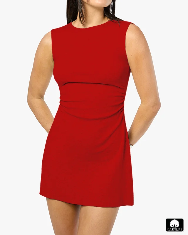 Exclusive Preview office dressRuched Muscle Tank Mini Dress