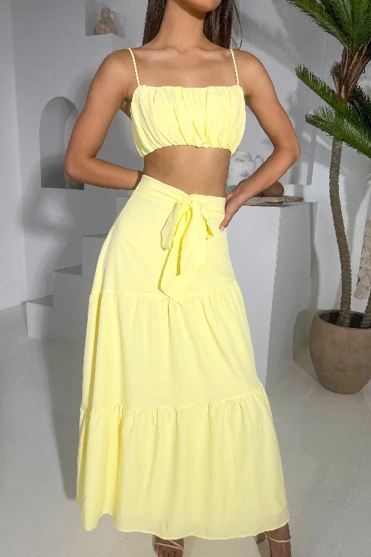Limited Availability casual dressLORI SET - LEMON