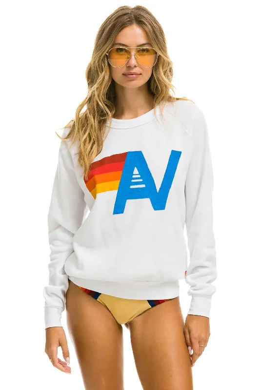 comfy workout wear hoodieLOGO SWEATSHIRT - WHITE