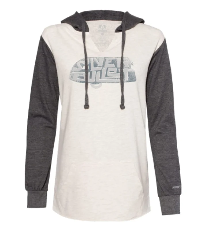 Savings Galore premium gym hoodieAirstream Silver Bullet Trailer Text Women's Hoodie Savings Galore premium gym hoodieAirstream Silver Bullet Trailer Text Women's Hoodie