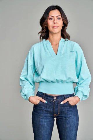 urban casual coatKimes Ranch Dewey V-Neck Turquoise