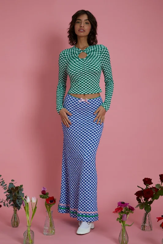 Super Bargain Eden Gingham Ric Rac Skirt